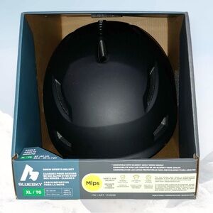 Bluesky Snow Ski Helmet Adult Med Black Snow Sports Helmet Mips Safety System XL